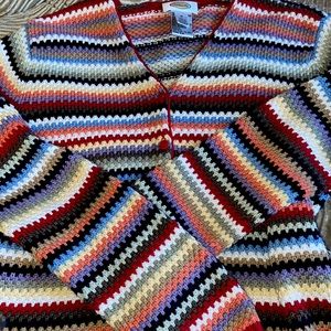 90s Rainbow knit cardigan